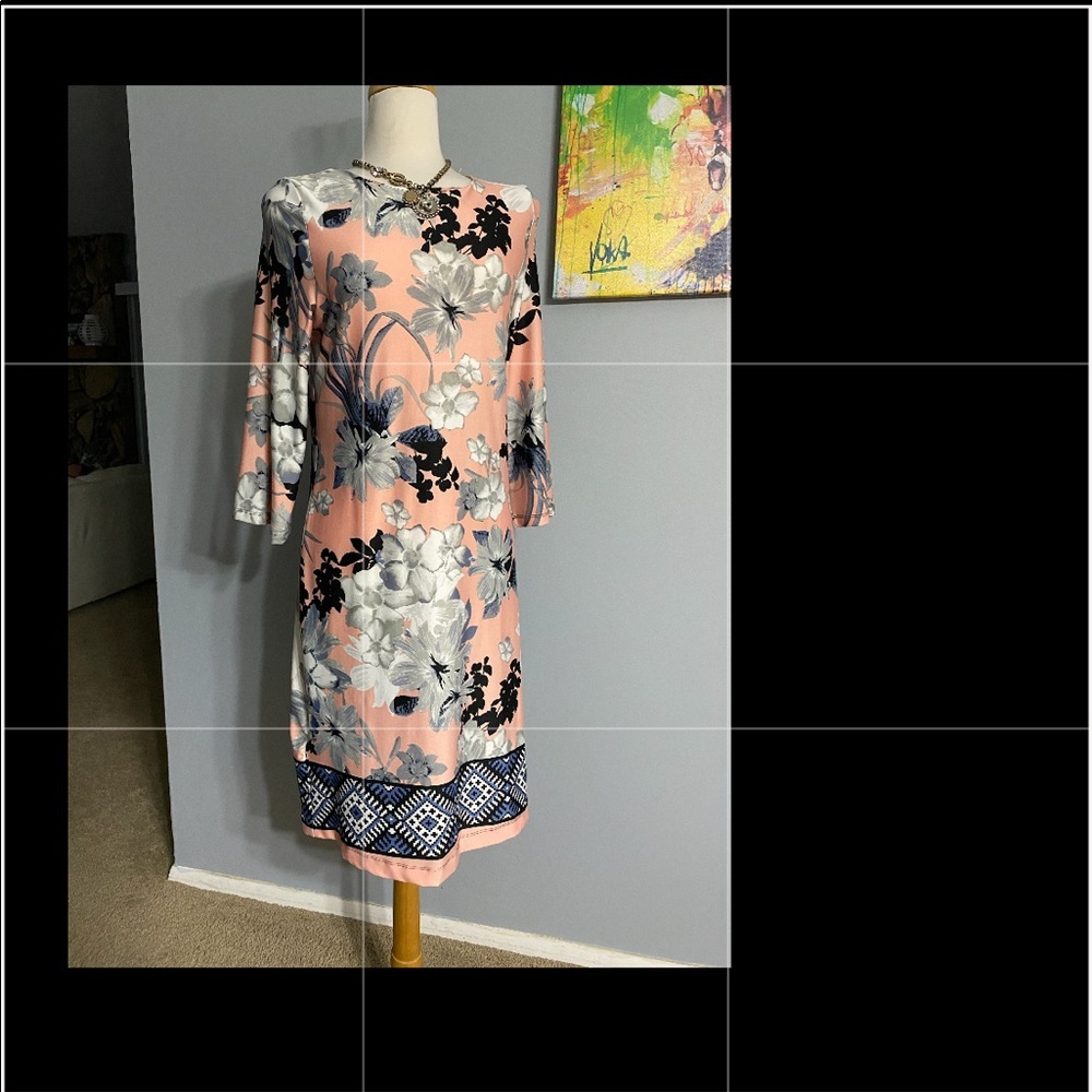 AA Studio Medium quarter sleeve floral dress size6